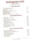 Railroad Cafe menu