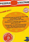 Pizzéria L'occitane menu