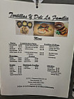 Tortillas Y Deli La Familia menu