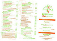 Peppercorn Thai Restaurant menu