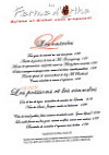 La Ferme d'Orthe menu