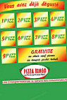 Pizza Bingo menu