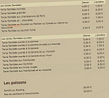 Cuisine D'antan menu