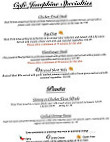 Cafe Josephine menu