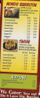 Taco Del Mar menu