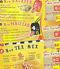 M Pizza menu