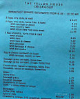 Yellow House menu