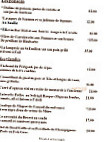 Bistrot du Terroir menu