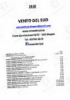 Vento Del Sud menu