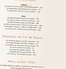 Au Canon d'Or menu