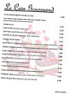 Le Pont Des Fees Grill menu