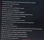 La Cantine du Troquet menu