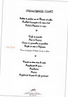 Le Trianon d'Alesia menu