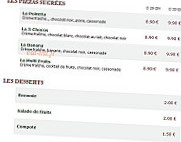 Le Kiosque à Pizzas menu