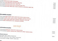 Pizza Oceane menu