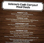 Salerno's menu