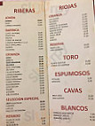 La Tomasa menu