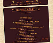 La Taverne Royale menu