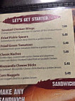 Rib Shack menu