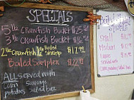 Cajun Cooking menu