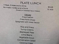 Jim's Cafe menu