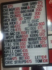 Swope's Drive-in menu