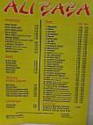 Aytach Yalap Ali Baba Pizzeria menu