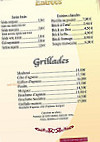 Le palais oriental menu