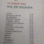 Dicara's Deli menu