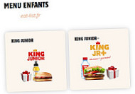 Burger King menu