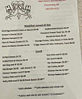 H H Bakery menu