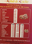 Kebab De Roche menu