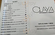 Sidreria Olaya menu