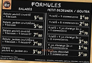 Boulangerie Marie Blachère menu