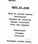 Le Saint Clément menu