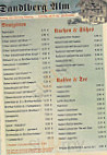 Dandlbergalm Gaststätten menu