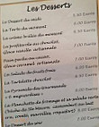 Chez Aristide menu