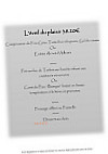 Le Relais menu