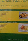 Chez Pakpak menu