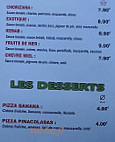 Drivebox Pizza menu