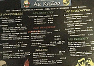 Au Kazoo menu