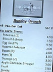 Pop's Smoke Shack menu