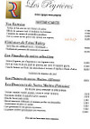 Les Peyrieres menu