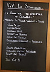 Vigne Vache menu