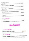 La Villa Mondénard menu