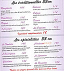 La Vendetta menu