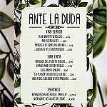 Ante La Duda menu