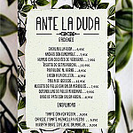 Ante La Duda menu