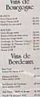 Le Plat D'etain menu