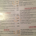 Le Bombay menu